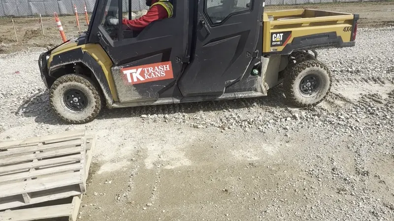 A Star City Environmental site vehicle and crew working a property.